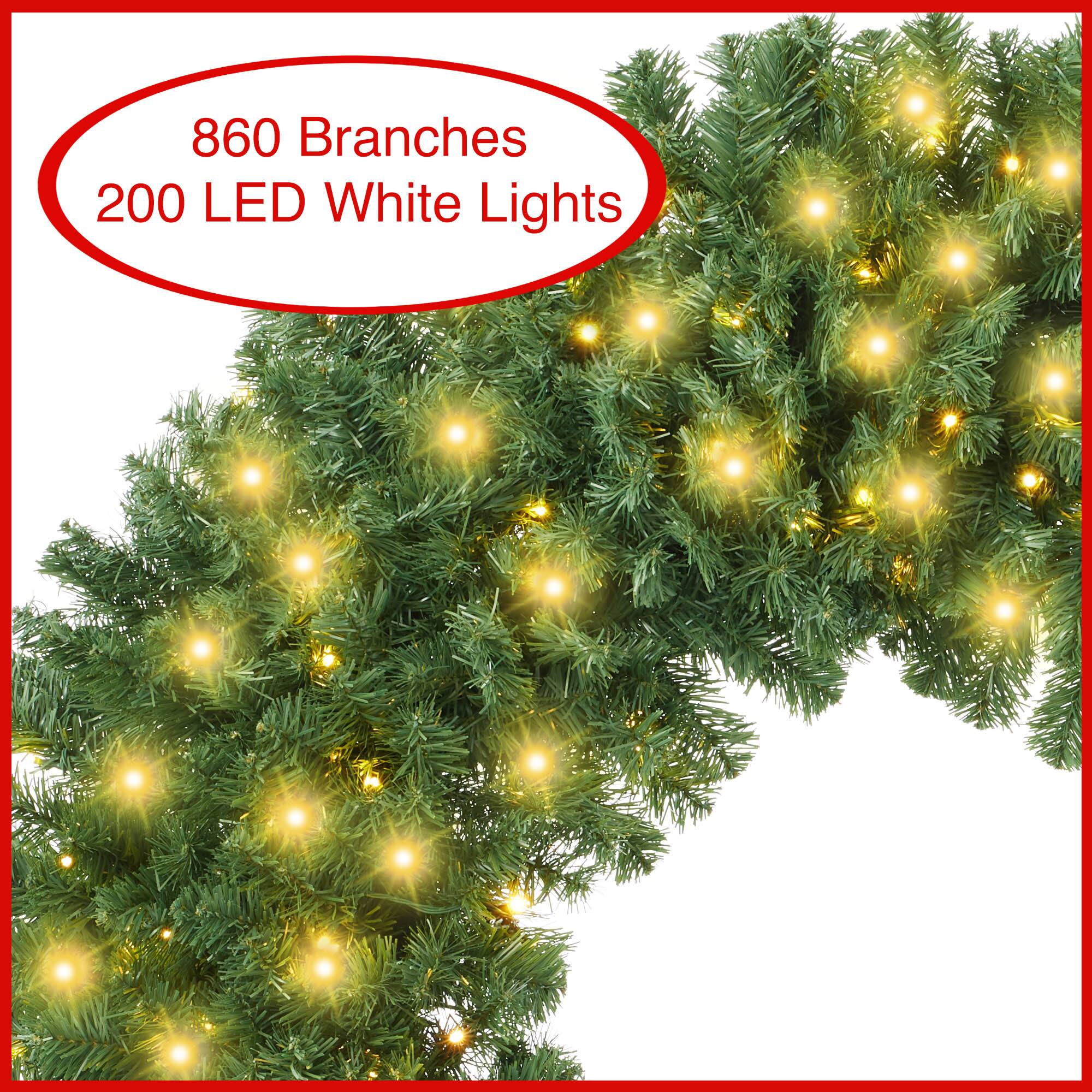 860 Branches  
200 LED White Lights