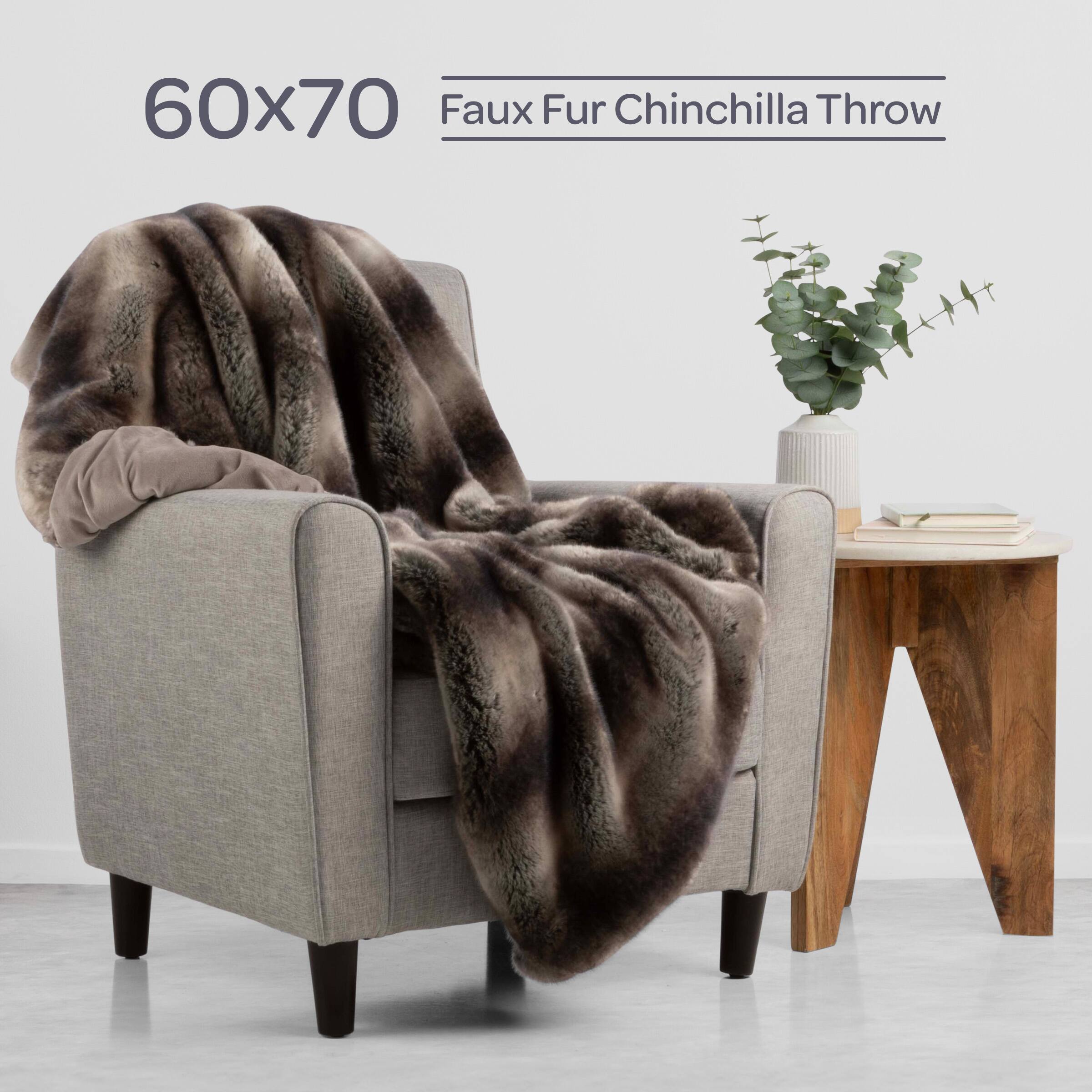 60x70  
Faux Fur Chinchilla Throw