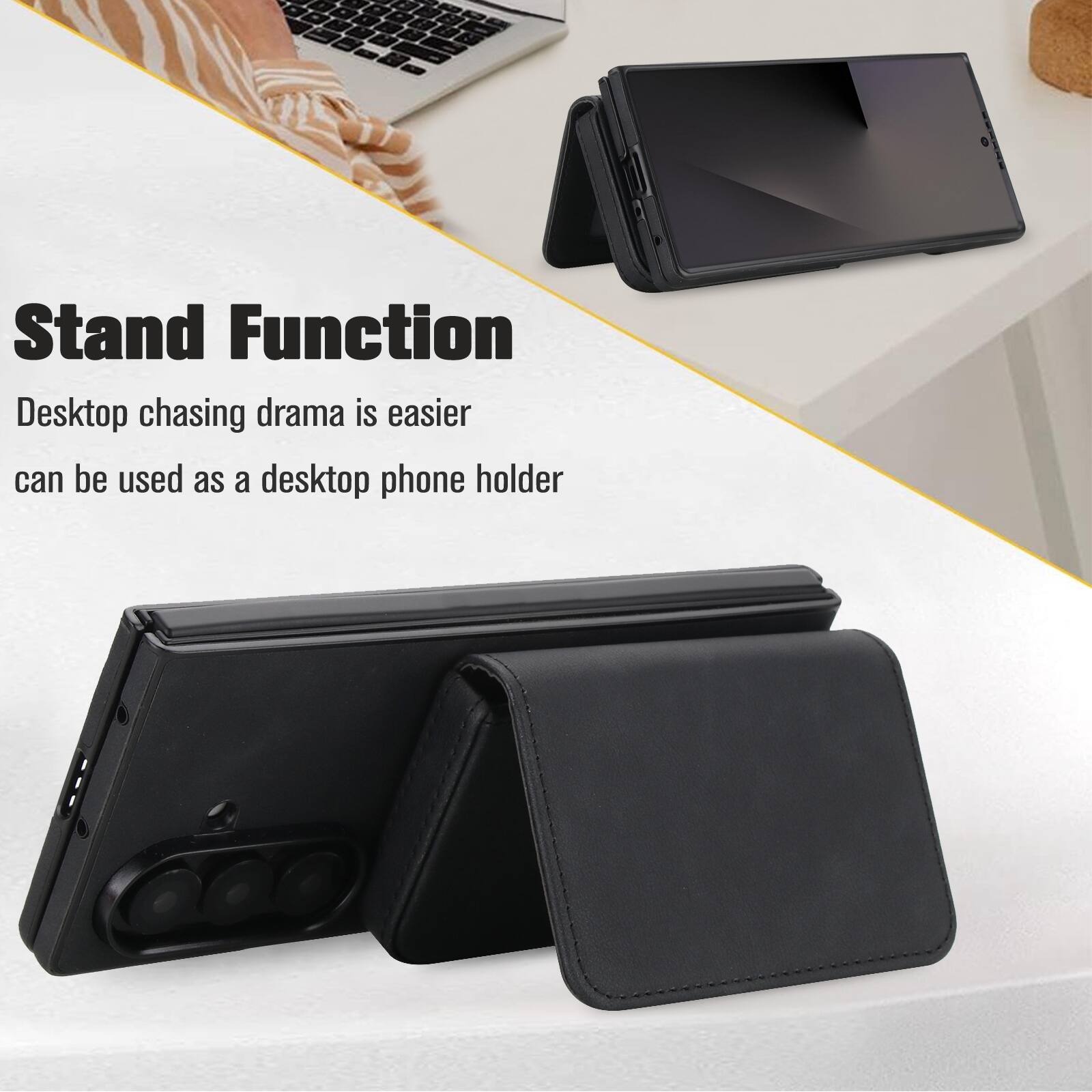 Stand Function  
Desktop chasing drama is easier  
can be used as a desktop phone holder