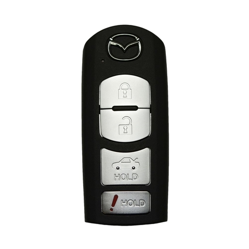 DURAKEY - Replacement Full Function Transponder, Remote and Key for select (2009-2013) Mazda 6 - Silver/Black