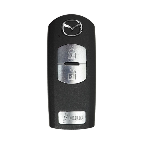 DURAKEY - Replacement Full Function Transponder, Remote and Key for select (2010-2013) Mazda 3 - Silver/Black