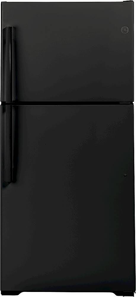 GE 21.9 Cu. Ft. Garage-Ready Top-Freezer Refrigerator Black