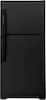 Front. GE - 21.9 Cu. Ft. Top-Freezer Refrigerator with Garage Ready Performance from 38-110 Degrees Fahrenheit - Black.