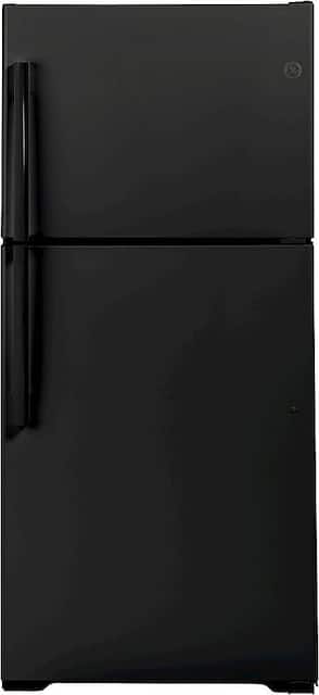 GE 21.9 Cu. Ft. Garage Ready Top Freezer Refrigerator Black