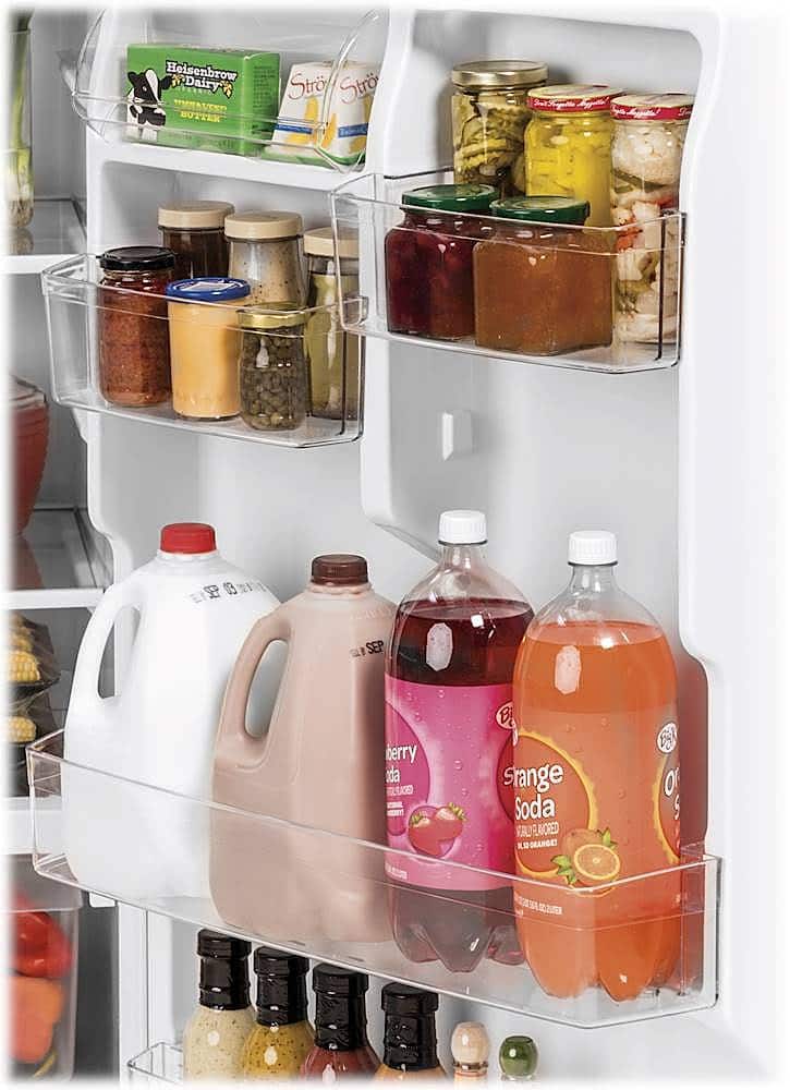 Alt View 11. GE - 21.9 Cu. Ft. Top-Freezer Refrigerator with Garage Ready Performance from 38-110 Degrees Fahrenheit - Black.