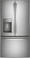 Front Zoom. GE - 27.7 Cu. Ft. French Door Refrigerator - Fingerprint resistant stainless steel.