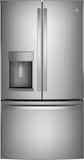 GE - 36 in. Wide 27.7 Cu. Ft. French Door Refrigerator with Space Saving Ice Maker - Stainless Steel
