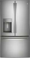 GE - 27.7 Cu. Ft. French Door Refrigerator - Fingerprint resistant stainless steel - Front_Zoom