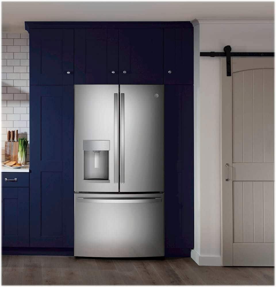 Alt View 13. GE - 27.7 Cu. Ft. French Door Refrigerator - Fingerprint resistant stainless steel.