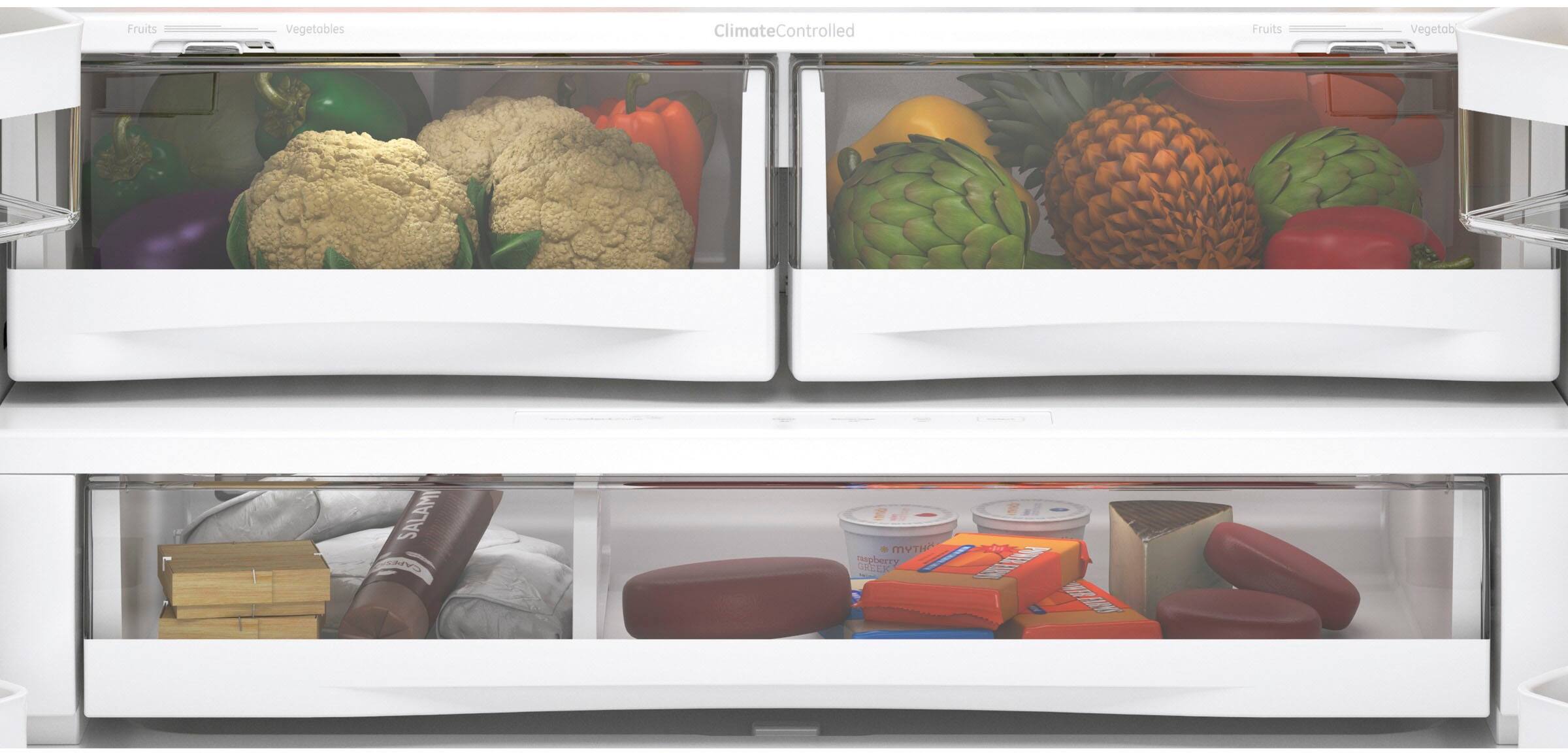 Alt View 19. GE - 27.7 Cu. Ft. French Door Refrigerator - Fingerprint resistant stainless steel.