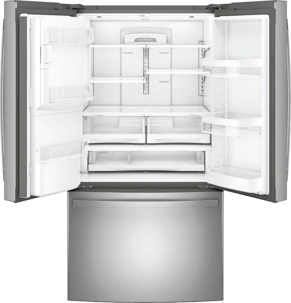 Alt View 1. GE - 27.7 Cu. Ft. French Door Refrigerator - Fingerprint resistant stainless steel.