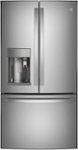 Front. GE Profile - 22.1 Cu. Ft. French Door Counter-Depth Smart Refrigerator with Keurig K-Cup Brewing System - Stainless Steel.
