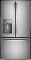 GE Profile - 22.1 Cu. Ft. French Door-in-Door Counter-Depth Refrigerator with Hands-Free AutoFill - Stainless steel - Front_Zoom