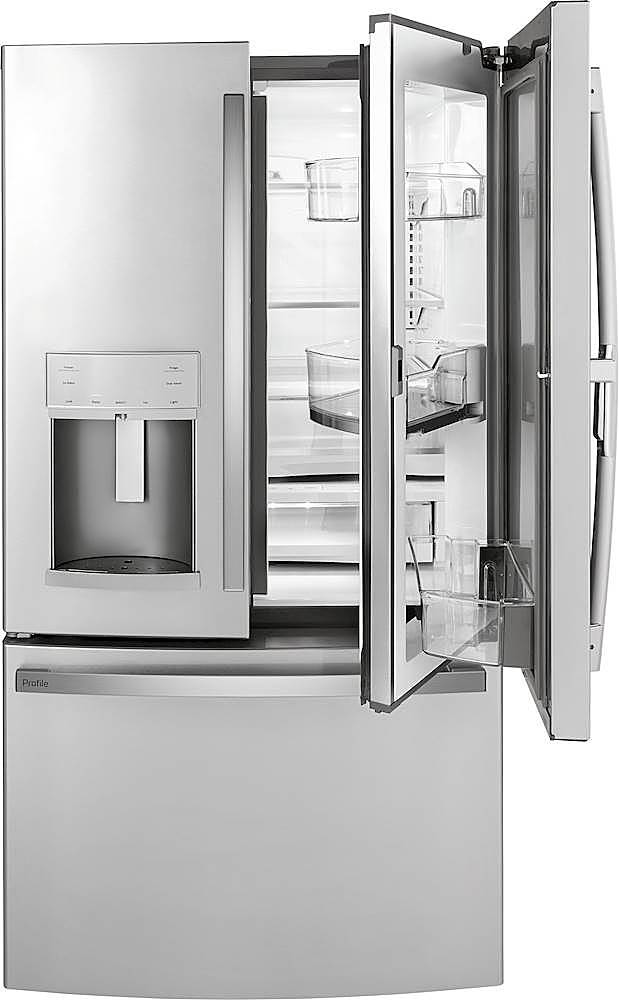 Alt View 11. GE Profile - 22.1 Cu. Ft. French Door-in-Door Counter-Depth Refrigerator with Hands-Free AutoFill - Fingerprint resistant stainless steel.