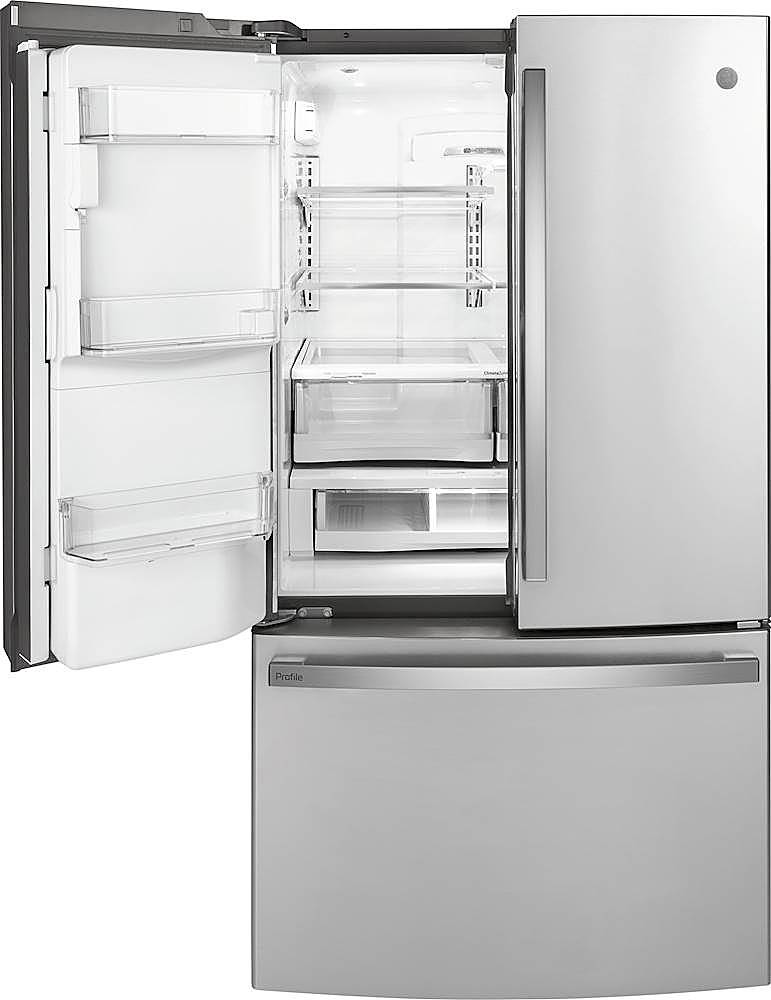 Alt View 12. GE Profile - 22.1 Cu. Ft. French Door-in-Door Counter-Depth Refrigerator with Hands-Free AutoFill - Fingerprint resistant stainless steel.