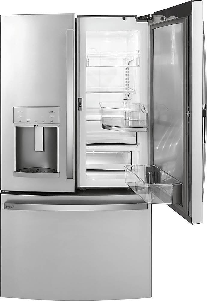 Alt View 13. GE Profile - 22.1 Cu. Ft. French Door-in-Door Counter-Depth Refrigerator with Hands-Free AutoFill - Fingerprint resistant stainless steel.