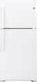 GE - 33 in. Wide 21.9 Cu. Ft. Top-Freezer Refrigerator with Garage Ready Performance - White