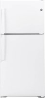 GE - 21.9 Cu. Ft. Top-Freezer Refrigerator with Garage Ready Performance from 38-110 Degrees Fahrenheit - White - Front_Zoom