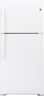 GE - 33 in. Wide 21.9 Cu. Ft. Top-Freezer Refrigerator with Garage Ready Performance - White
