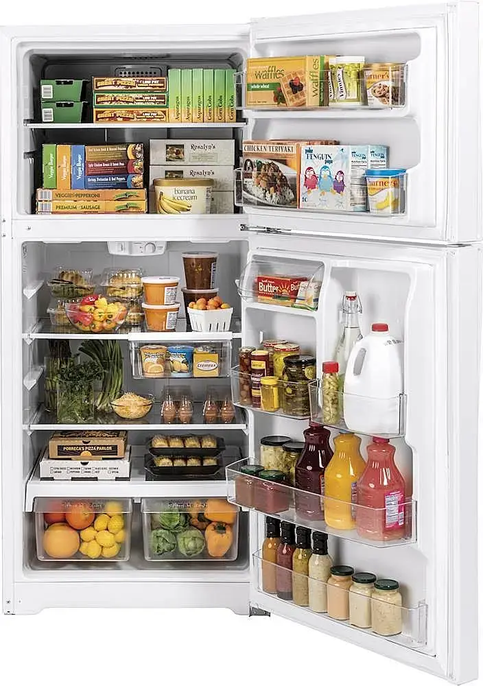 Ge 21.9 Cu. Ft. Top Freezer Refrigerator With Garage Ready Performance