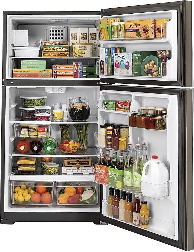 Best Freezer Top Refrigerator Best Buy: GE 21.9 Cu. Ft. Top-Freezer Refrigerator Slate GIE22JMNRES