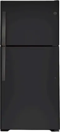 GE - 21.9 Cu. Ft. Top-Freezer Refrigerator with Garage Ready Performance from 38-110 Degrees Fahrenheit - Black Slate