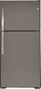 GE - 21.9 Cu. Ft. Top-Freezer Refrigerator - Slate - Front_Standard