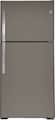 GE - 33 in. Wide 21.9 Cu. Ft. Top-Freezer Refrigerator with Garage Ready Performance - Slate