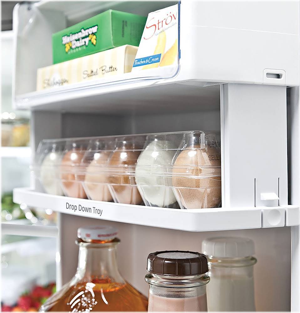 Alt View 14. GE Profile - 23.1 Cu. Ft. French Door Counter-Depth Refrigerator with Internal Water Dispenser - Fingerprint resistant stainless steel.