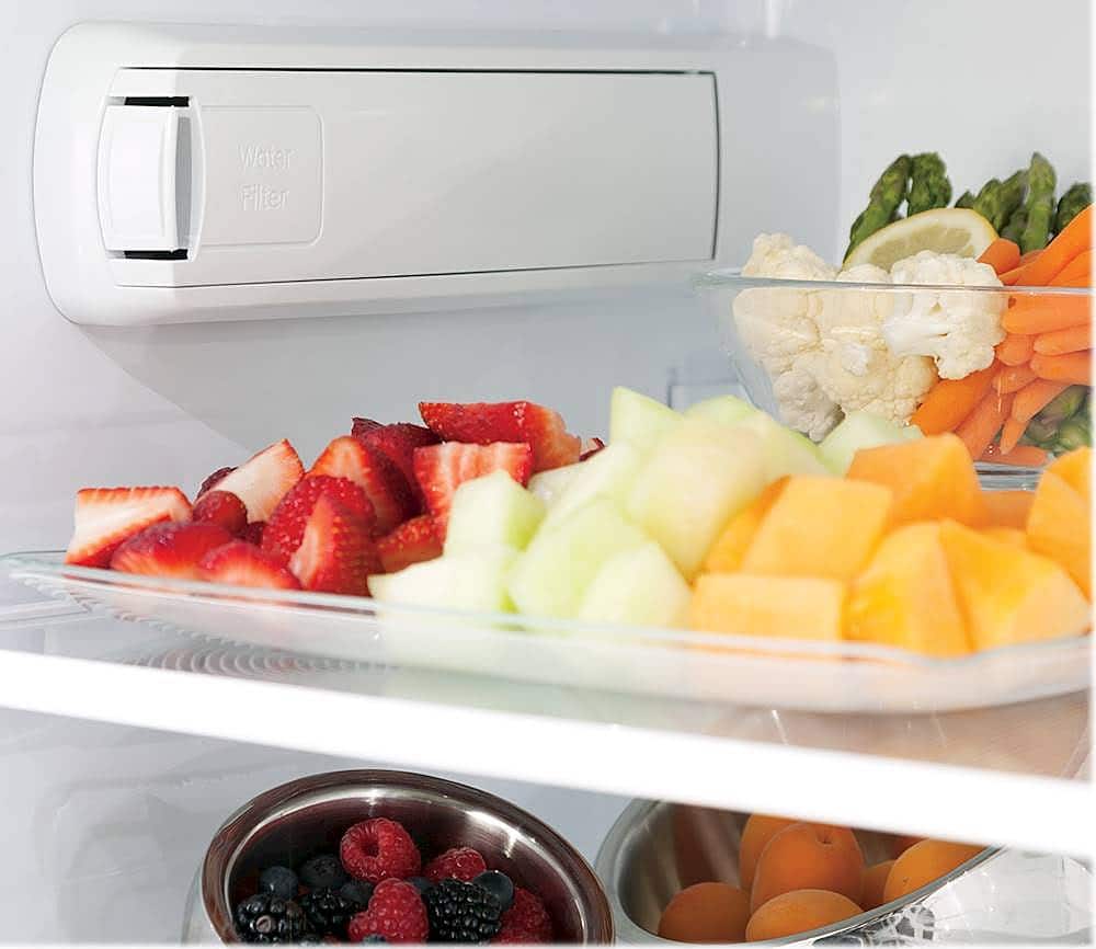 Alt View 18. GE Profile - 23.1 Cu. Ft. French Door Counter-Depth Refrigerator with Internal Water Dispenser - Fingerprint resistant stainless steel.