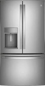 GE - Profile Series ENERGY STAR® 27.7 Cu. Ft. Fingerprint Resistant French-Door Refrigerator with Hands-Free AutoFill - Stainless steel - Front_Standard