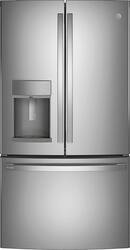 GE Profile - 27.7 Cu. Ft. French-Door Refrigerator with Hands-Free AutoFill - Stainless Steel - Front_Zoom