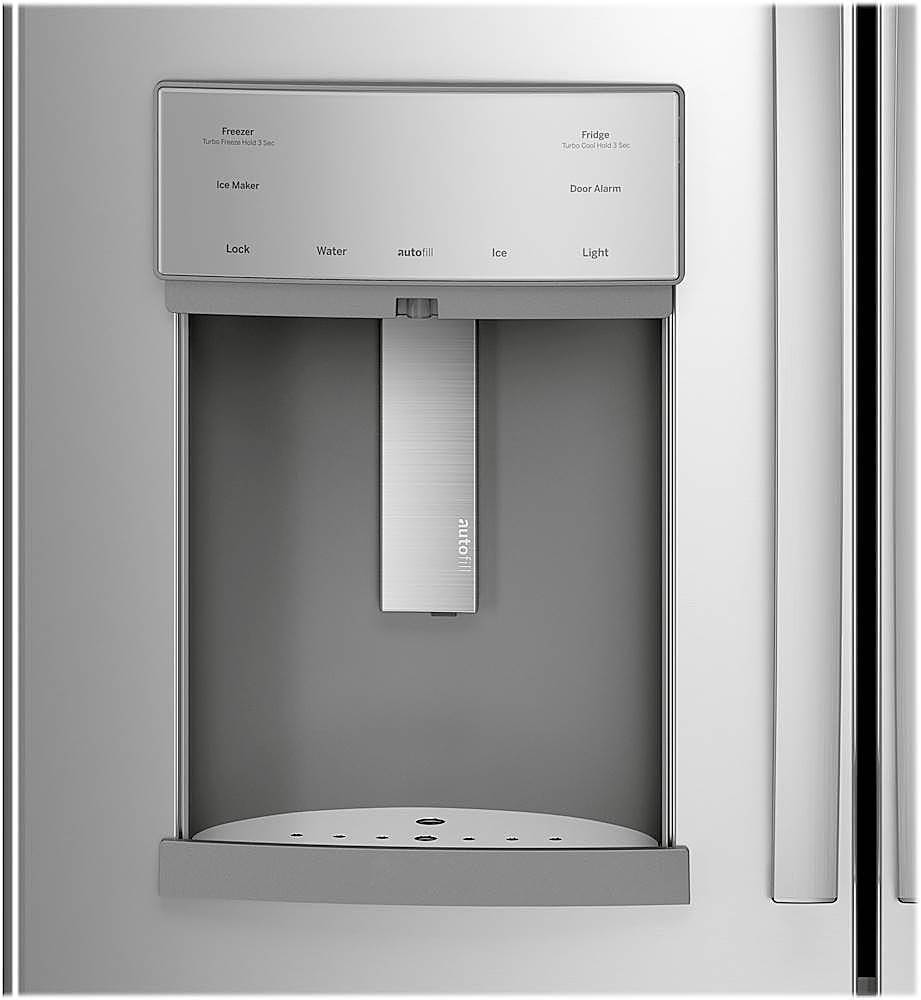 Alt View 4. GE Profile - 27.7 Cu. Ft. French-Door Refrigerator with Hands-Free AutoFill - Fingerprint Resistant Stainless Steel.