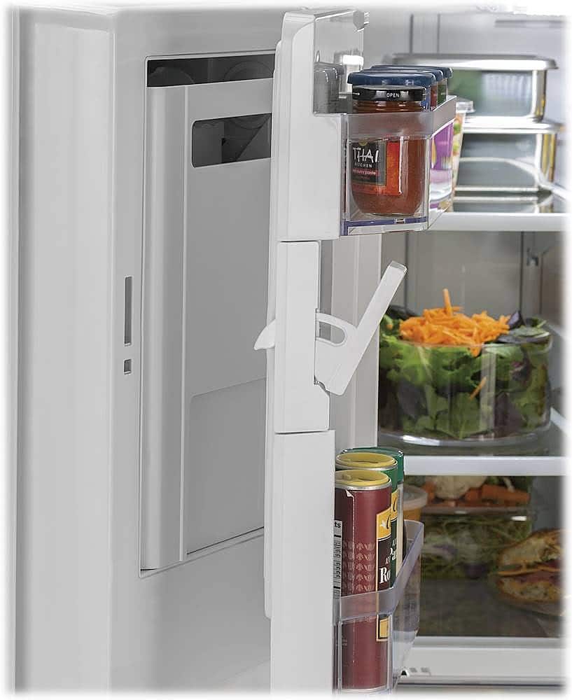Alt View 13. GE - 25.6 Cu. Ft. French Door Refrigerator - High Gloss White.