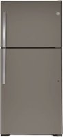GE - 19.2 Cu. Ft. Top-Freezer Refrigerator - Slate - Front_Zoom