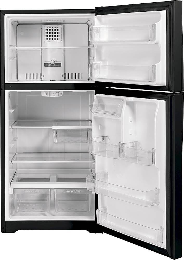 Customer Reviews: GE 19.2 Cu. Ft. Top-Freezer Refrigerator Black ...