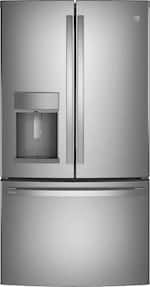 GE - Profile Series ENERGY STAR® 22.1 Cu. Ft. Fingerprint Resistant French-Door Refrigerator with Hands-Free AutoFill - Stainless steel - Front_Standard