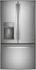 GE Profile - 22.1 Cu. Ft. French Door Counter-Depth Refrigerator with Hands-Free AutoFill - Stainless steel