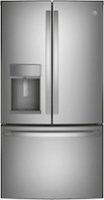 GE Profile - 22.1 Cu. Ft. French Door Counter-Depth Refrigerator with Hands-Free AutoFill - Stainless Steel - Front_Zoom