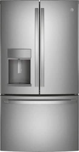 GE Profile - 36 in. Wide 22.1 Cu. Ft. French Door Counter-Depth Refrigerator with Hands-Free AutoFill - Stainless Steel