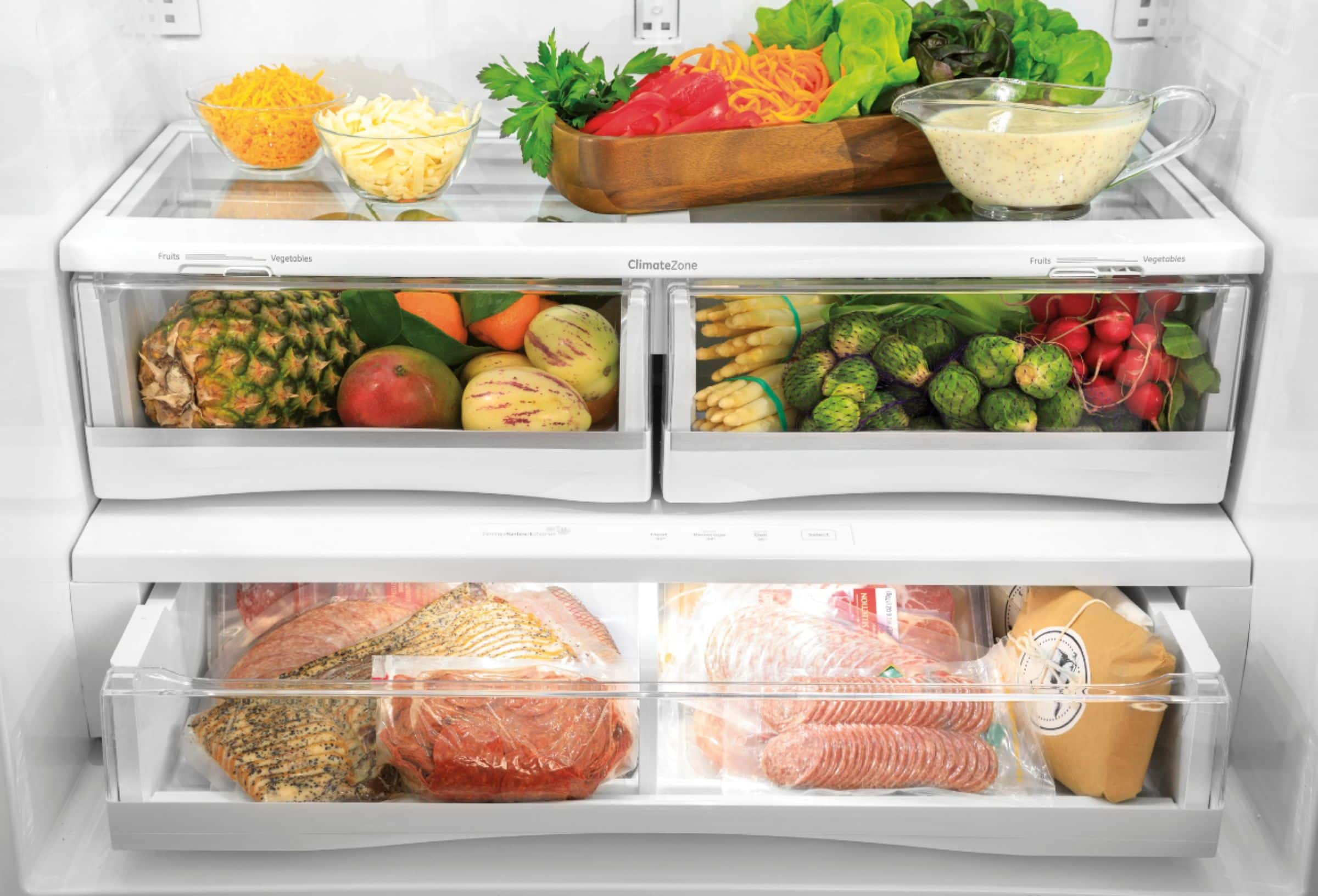 Alt View 21. GE Profile - 22.1 Cu. Ft. French Door Counter-Depth Refrigerator with Hands-Free AutoFill - Fingerprint Resistant Stainless Steel.