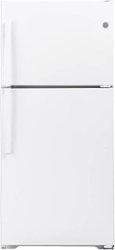 GE - 19.2 Cu. Ft. Top-Freezer Refrigerator - White - Front_Zoom
