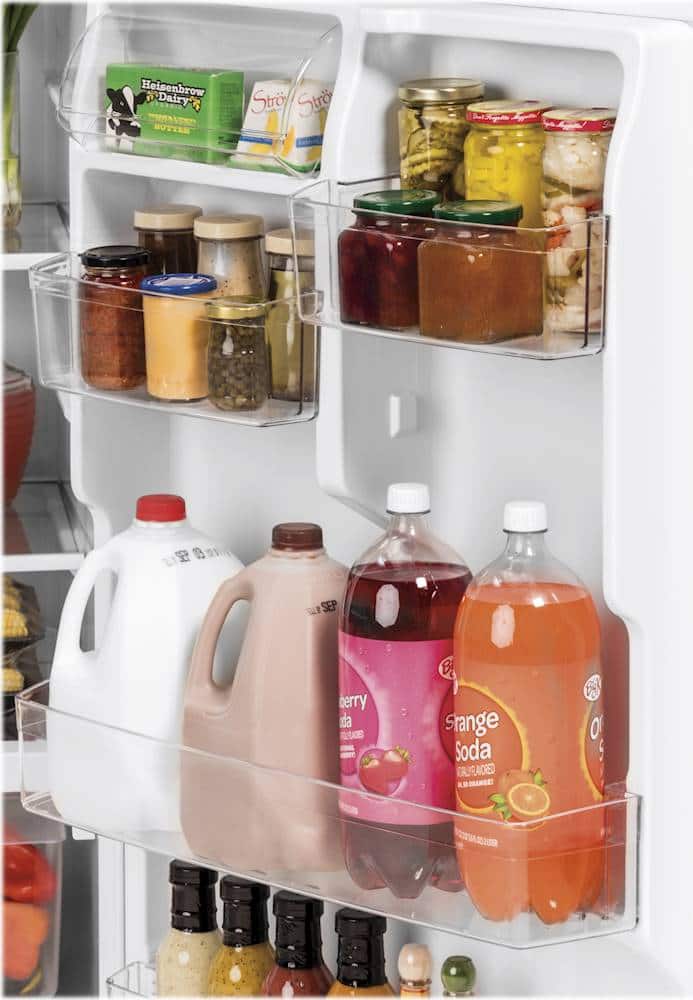 Alt View 11. GE - 19.2 Cu. Ft. Top-Freezer Refrigerator - White.