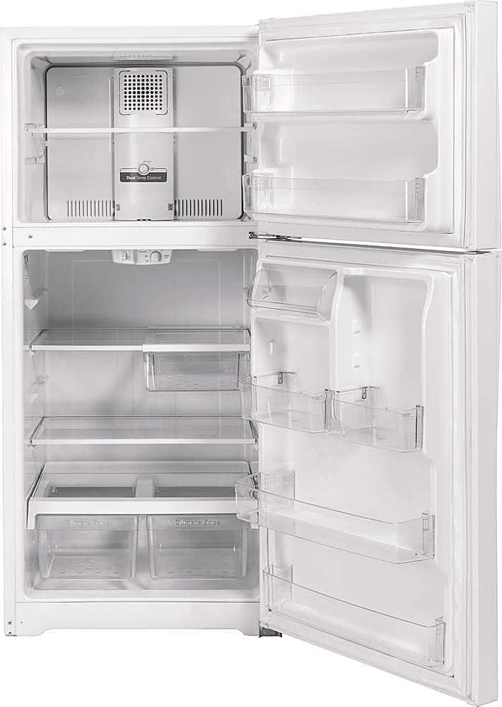 Alt View 2. GE - 19.2 Cu. Ft. Top-Freezer Refrigerator - White.