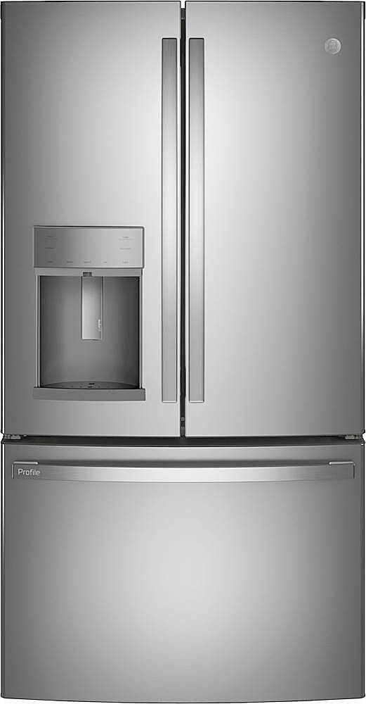 GE Profile - 27.7 Cu. Ft. Fingerprint Resistant French-Door Refrigerator with Door In Door and Hands-Free AutoFill - Stainless steel