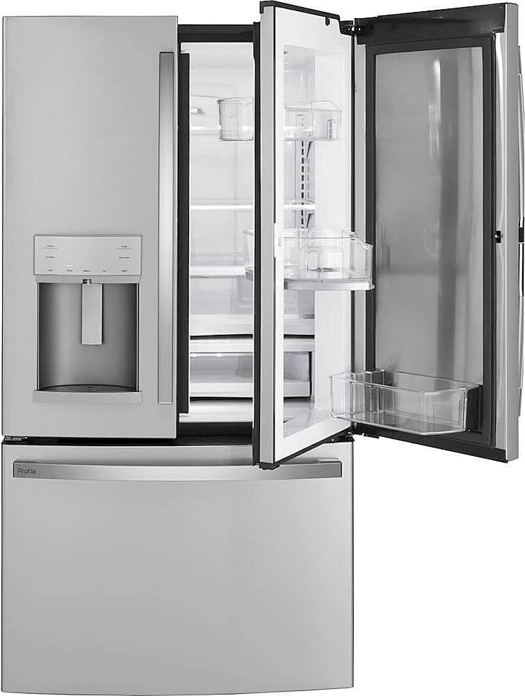 Alt View 11. GE Profile - 27.7 Cu. Ft. French Door-in-Door Refrigerator with Hands-Free AutoFill - Fingerprint resistant stainless steel.