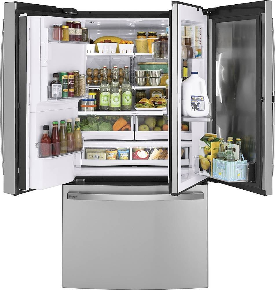 Alt View 14. GE Profile - 27.7 Cu. Ft. French Door-in-Door Refrigerator with Hands-Free AutoFill - Fingerprint resistant stainless steel.