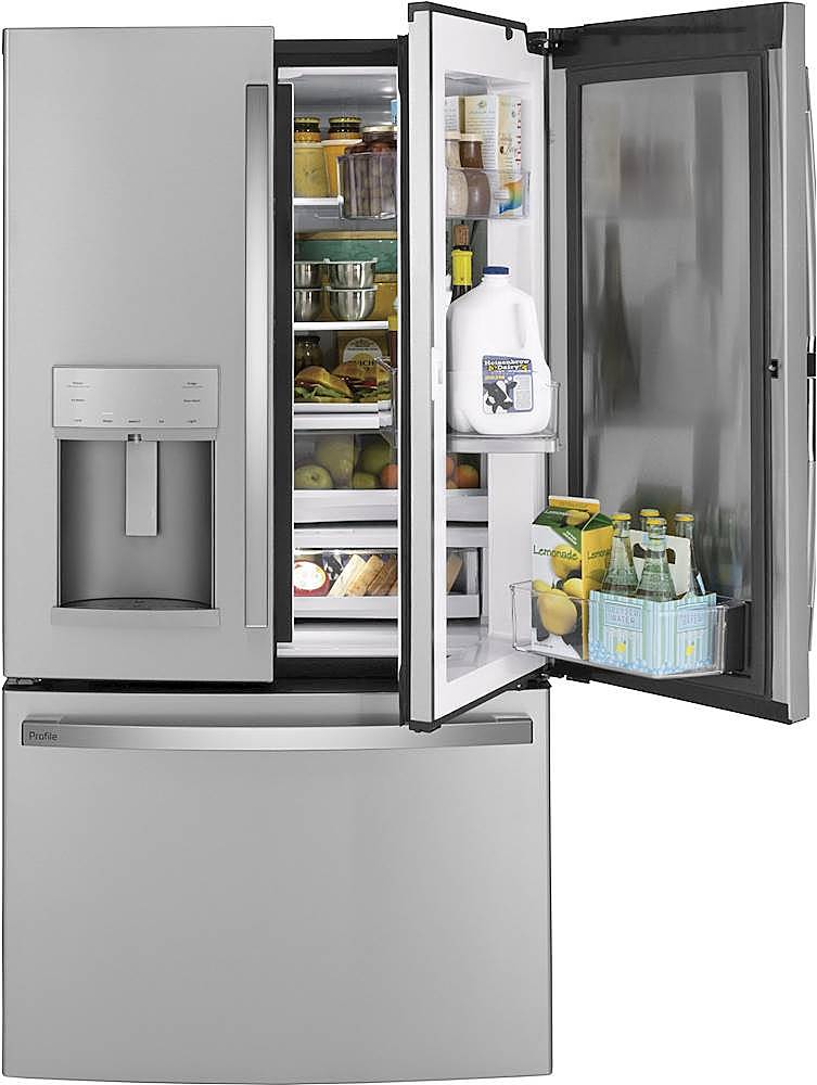Alt View 15. GE Profile - 27.7 Cu. Ft. French Door-in-Door Refrigerator with Hands-Free AutoFill - Fingerprint resistant stainless steel.