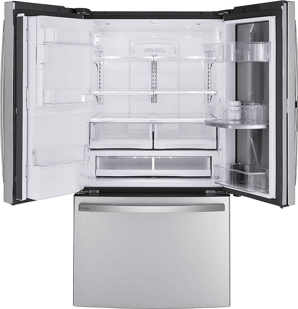 Alt View 2. GE Profile - 27.7 Cu. Ft. French Door-in-Door Refrigerator with Hands-Free AutoFill - Fingerprint resistant stainless steel.