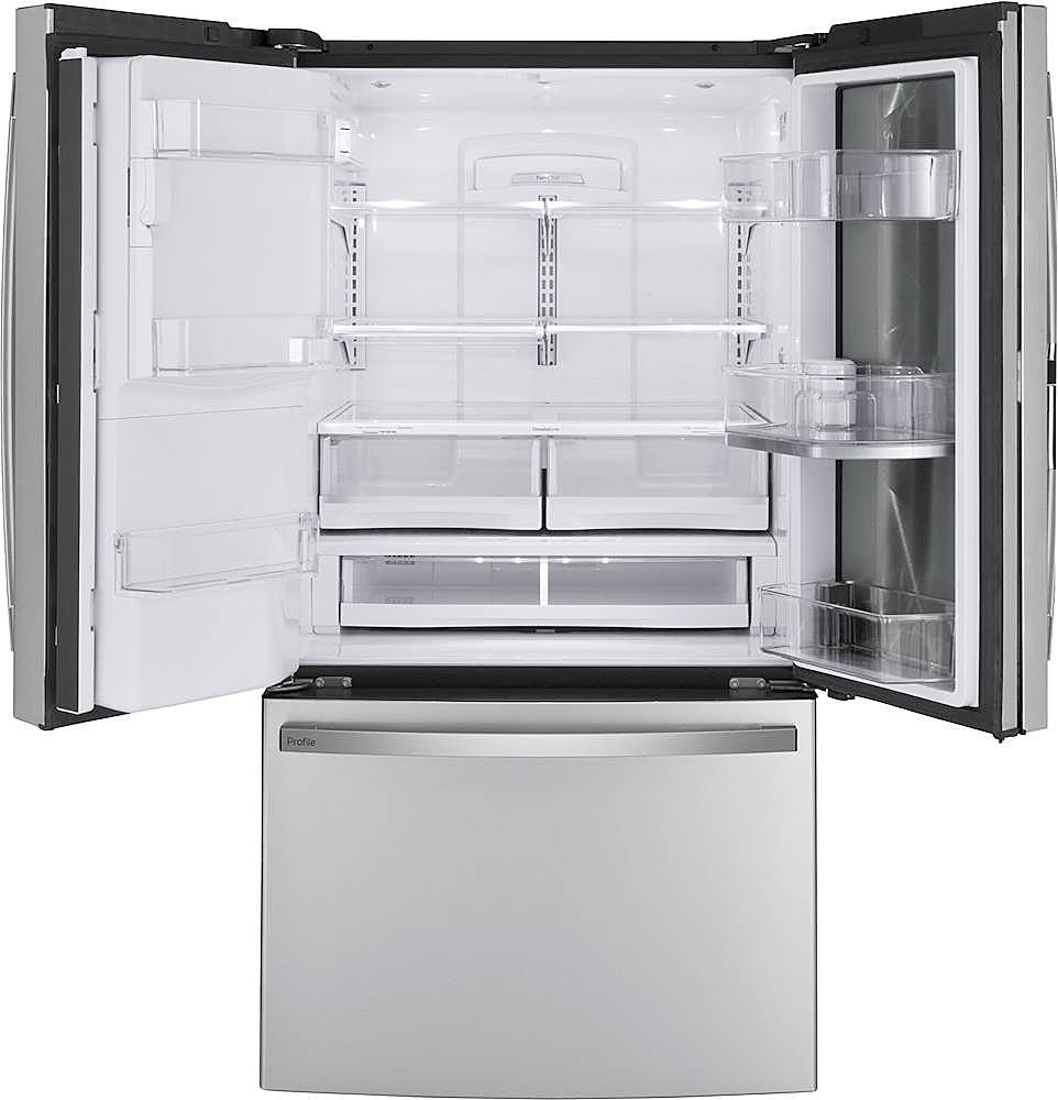 Alt View 2. GE Profile - 27.7 Cu. Ft. French Door-in-Door Refrigerator with Hands-Free AutoFill - Fingerprint resistant stainless steel.